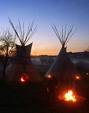 Zeltplatz Solms Lagerfeuer