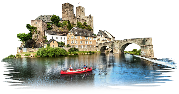 Paddeln bei Runkel auf der Lahn