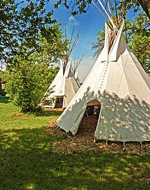 Tipi village at the Lahn